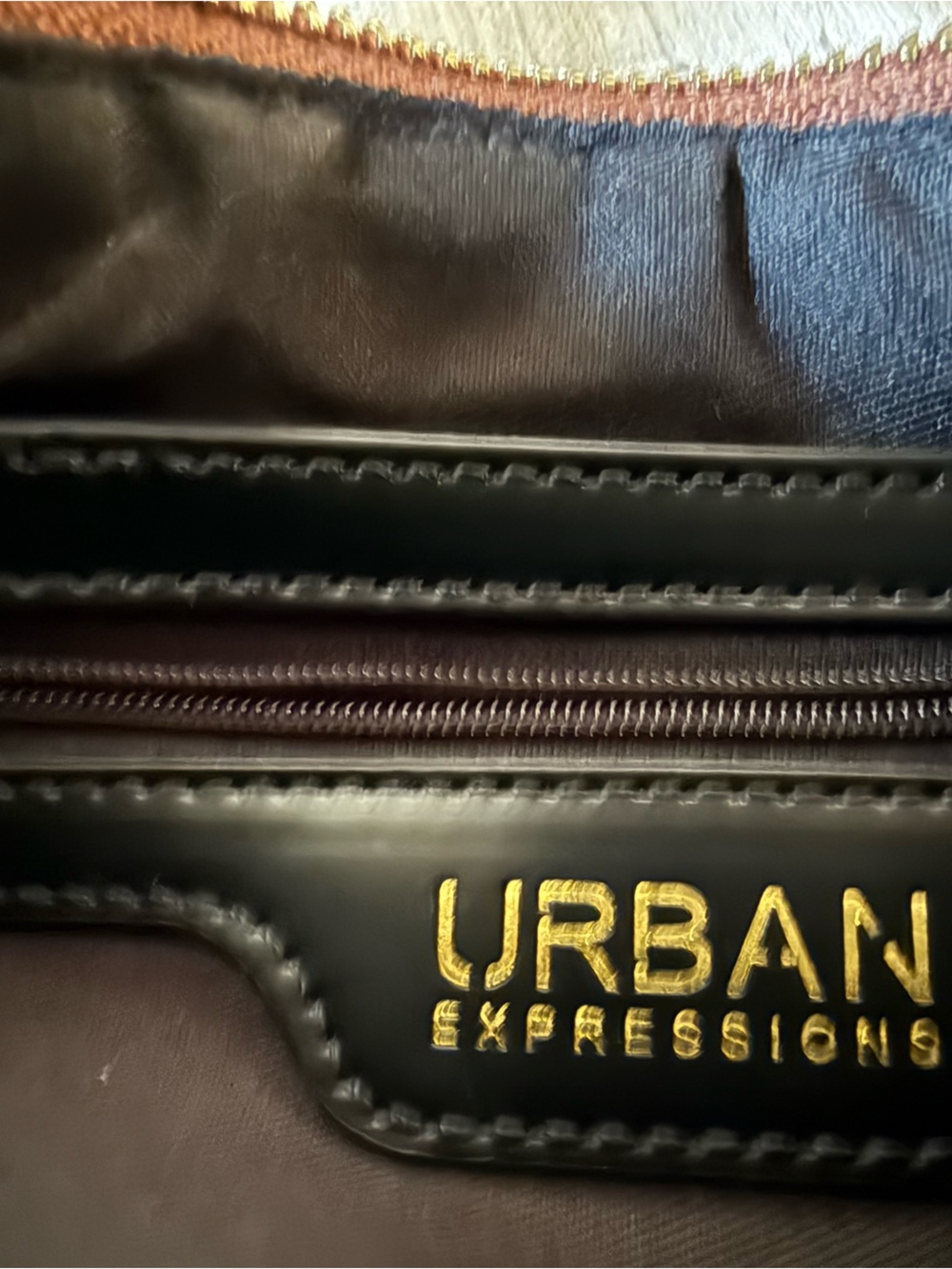 Urban Expressions Braided Messenger Bag in Chestnut Brown - Picture 3 of 3